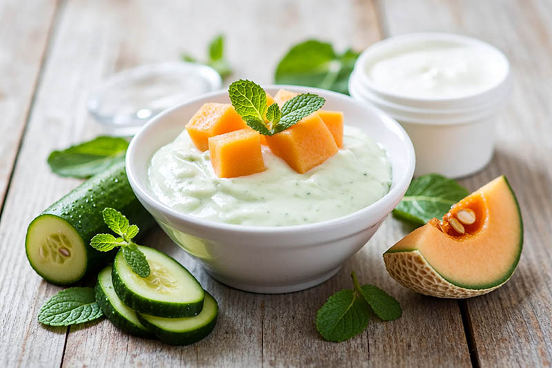 Coppette di melone salate